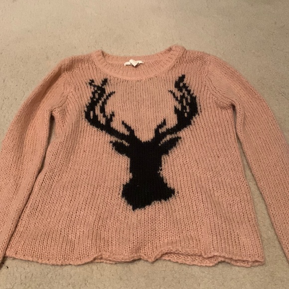 pink deer sweater - Picture 1 of 2